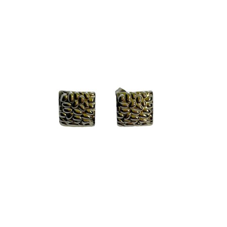 earrings steel silver square1